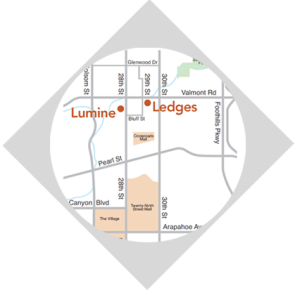 Lumine & Ledges, Boulder, CO map